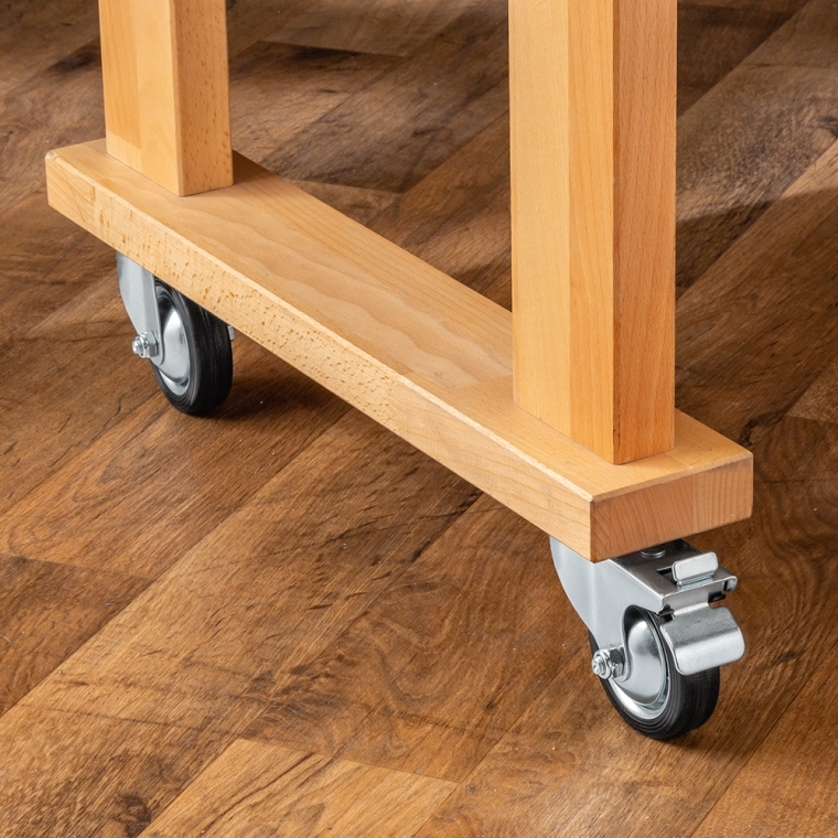 3'' Rubber Caster Set, 110-lbs./Caster, (2 Swivel, 2 Swivel w/Total Lock Brake) - full pic 