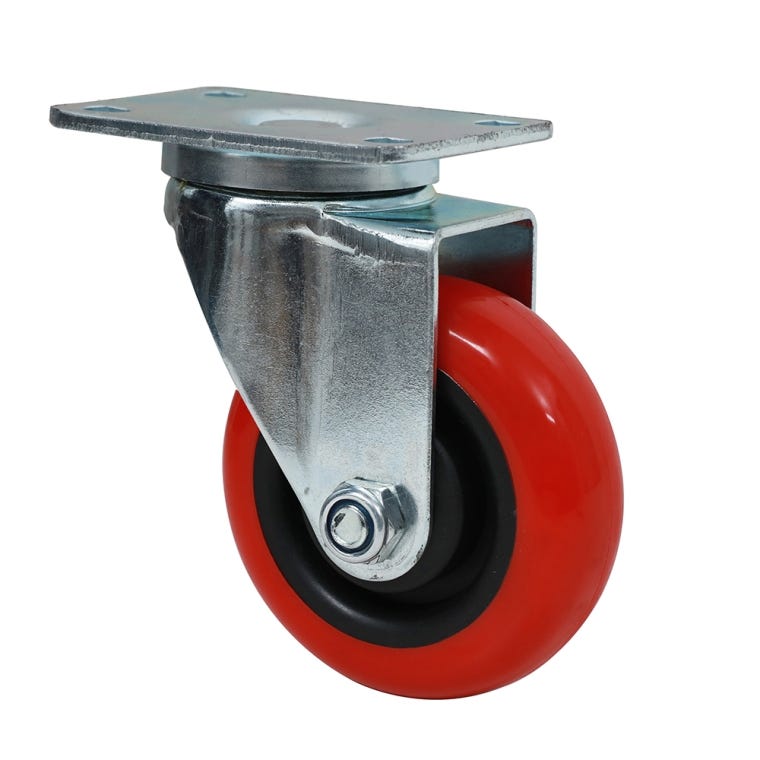 3'' 250-lb. Heavy Duty Polyurethane Caster, Swivel - full pic 