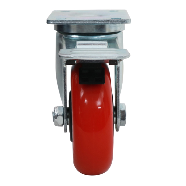 3'' 250-lb. Heavy Duty Polyurethane Caster, Swivel w/Total Lock Brake - full pic 