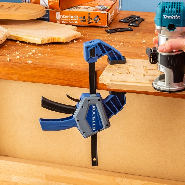 Rockler Heavy-Duty One-Handed Bar Clamps - full pic 
