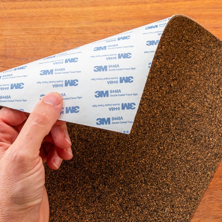 Rockler Adhesive-Backed Rubberized Cork Liner, 12-1/4'' x 18-1/8'' Sheet - full pic 