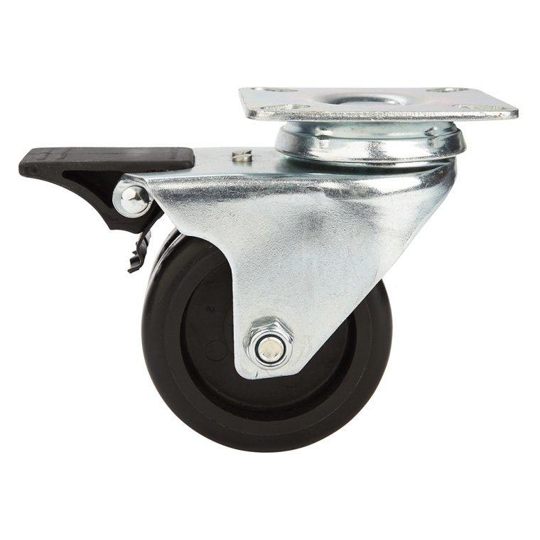 2'' 180-lb. Dual-Wheel Non-Marking Polyolefin Casters - full pic 