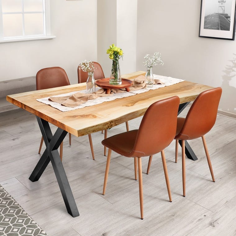 I-Semble Crossed Bar Steel Legs with Adjustable Feet, Set of 2 - full pic 