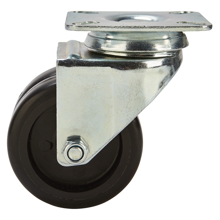 2'' 180-lb. Dual-Wheel Non-Marking Polyolefin Caster, Swivel - full pic 