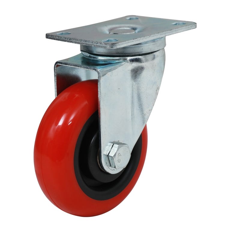 4'' 300-lb. Heavy Duty Polyurethane Caster, Swivel - full pic 