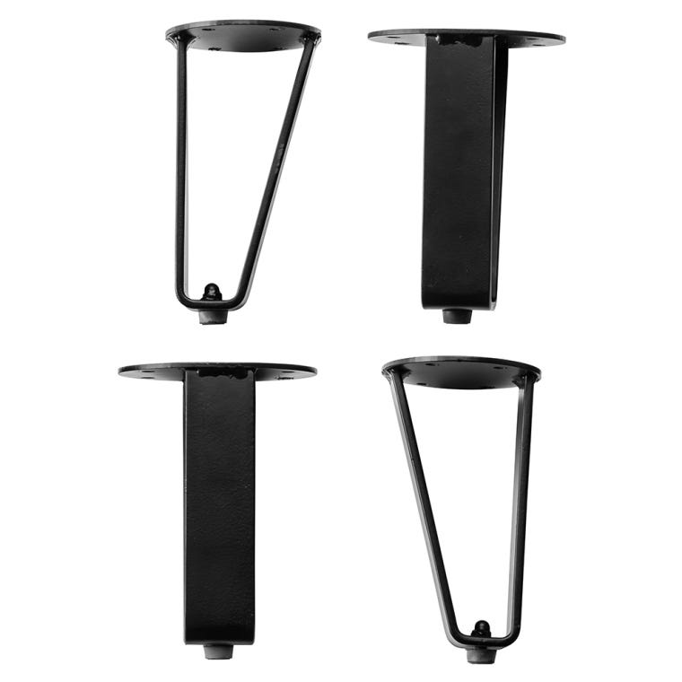I-Semble Bent Flat Steel Legs with Adjustable Feet, Set of 4 - full pic 