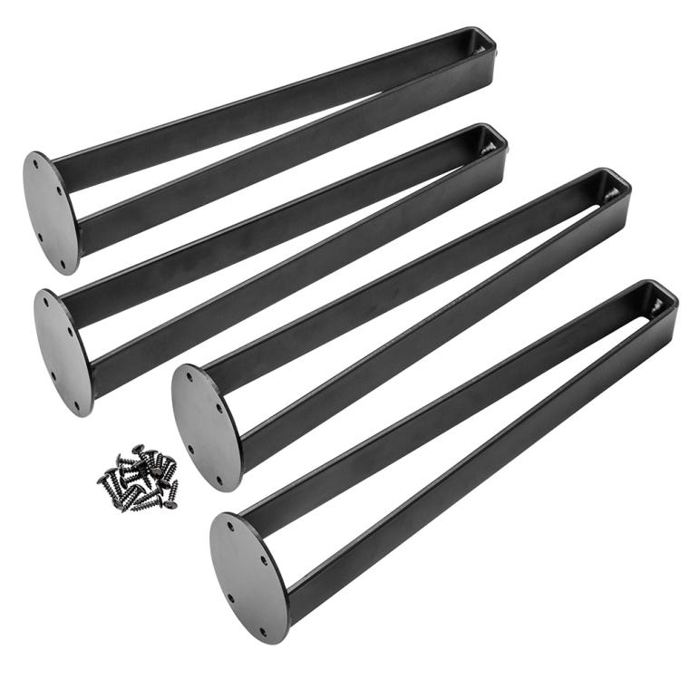 I-Semble Bent Flat Steel Legs with Adjustable Feet, Set of 4 - full pic 