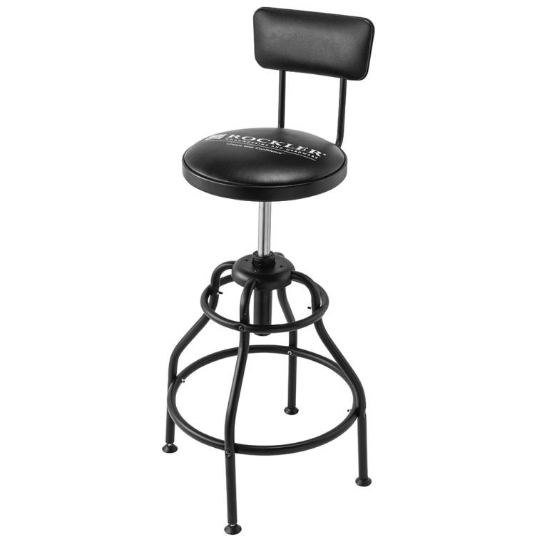 Rockler Pneumatic Shop Stool with Adjustable Backrest - full pic 