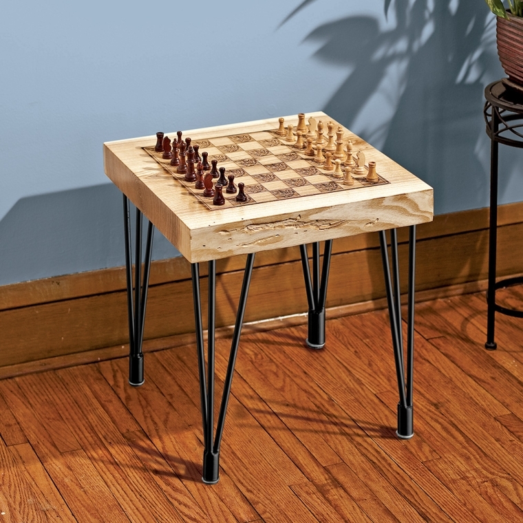 I-Semble 3-Rod Hairpin Table Legs w/Adjustable Feet, 4-Pack, Black - full pic 