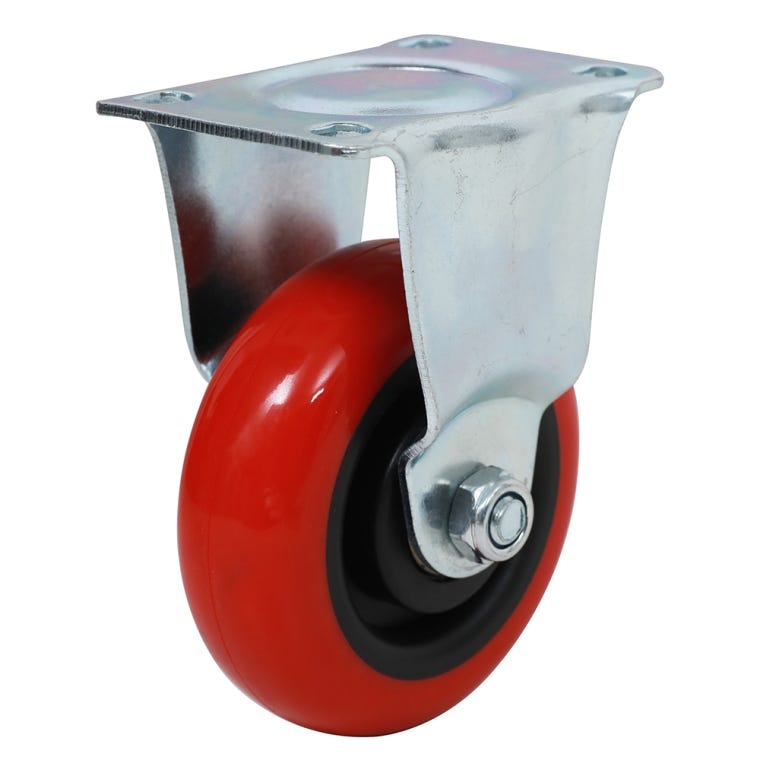 4'' 300-lb. Heavy Duty Polyurethane Caster, Rigid - full pic 
