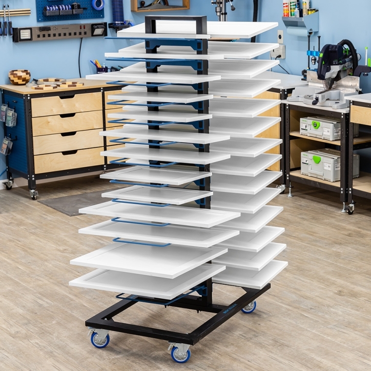 Rockler Mobile Finish Drying Rack - full pic 