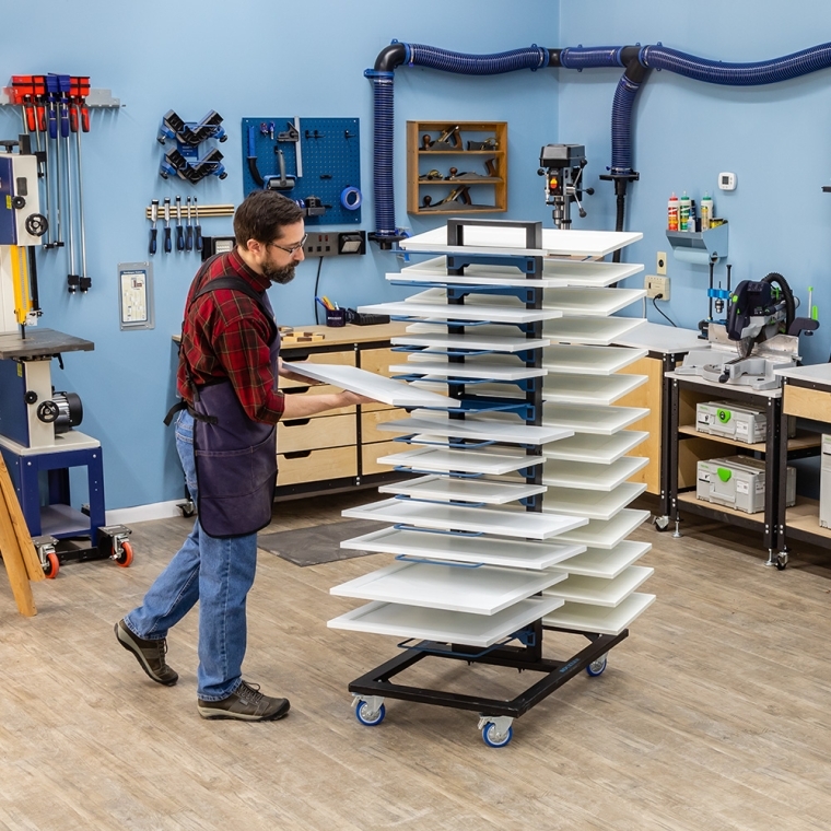 Rockler Mobile Finish Drying Rack - full pic 