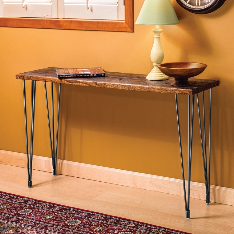 I-Semble 3-Rod Hairpin Table Legs w/Adjustable Feet, 4-Pack, Black - full pic 
