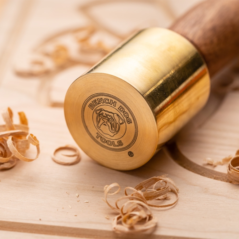 Bench Dog 12 oz. Brass Mallet with Sapele handle - full pic 