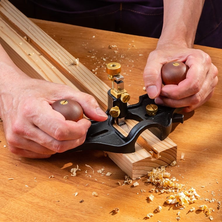 Bench Dog Router Plane with Fence, Open Throat - full pic 