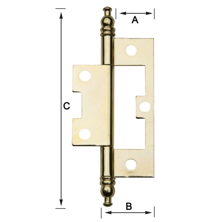 Non-Mortise Hinges - Flat Tip - full pic 