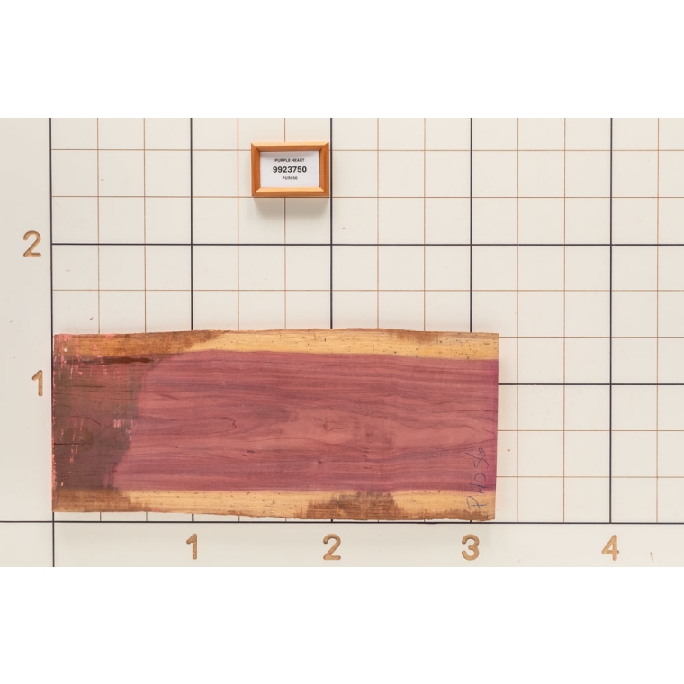 Purpleheart Live Edge Slab, 15-3/4''W x 37''L x 1-1/8'' Thick - main pic