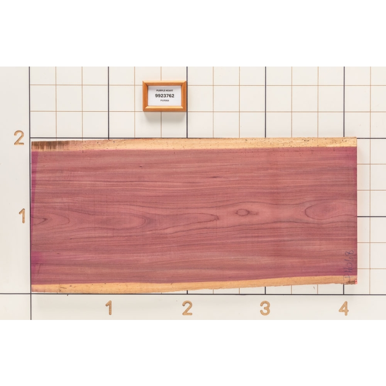 Purpleheart Live Edge Slab, 23''W x 49''L x 1-1/8'' Thick - main pic