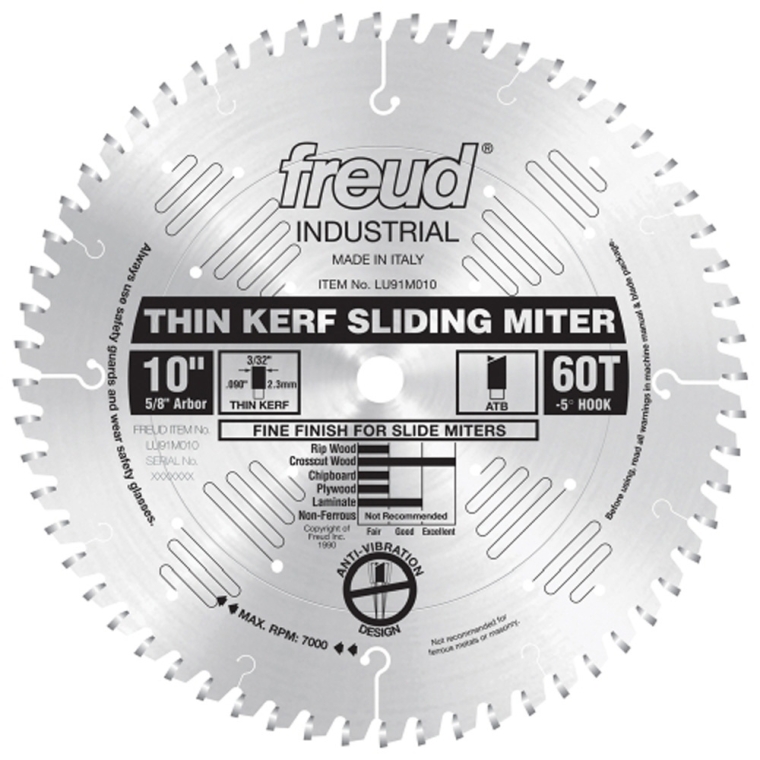 Freud&reg; LU91M Industrial Thin Kerf Sliding Compound Miter Saw Blades - main pic