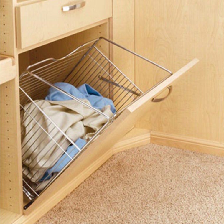 Tilt Out Hamper Basket, Chrome, Wire (CTOHB-161319-CR-52) - full pic 