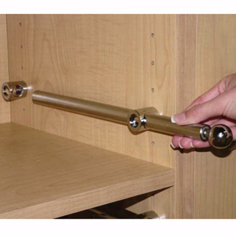 Designer Valet Rod, Chrome, Metal (CVR-14-CR) - full pic 