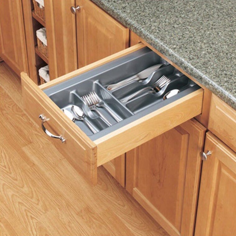 17-1/2" Wide Cutlery Tray, Metallic Silver (GCT-3S-52) - full pic 