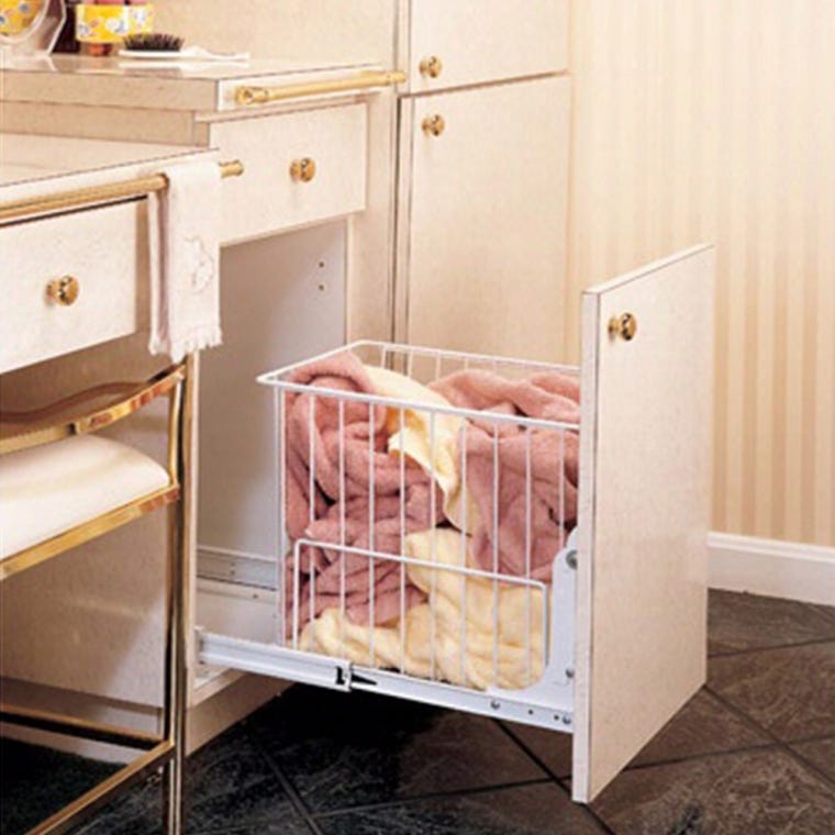 Pull-Out Hamper / Utility Basket, 15" W x 20" H, Chrome, Wire (HRV-1520 S CR) - full pic 