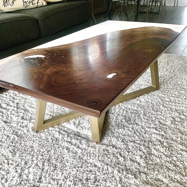 15-1/2''H Rhombus Welded Steel Coffee Table Base, Unfinished - full pic 