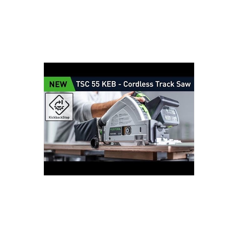Festool TSC 55 K Cordless Track Saw (576717) with Kickback Stop, No Battery - main pic