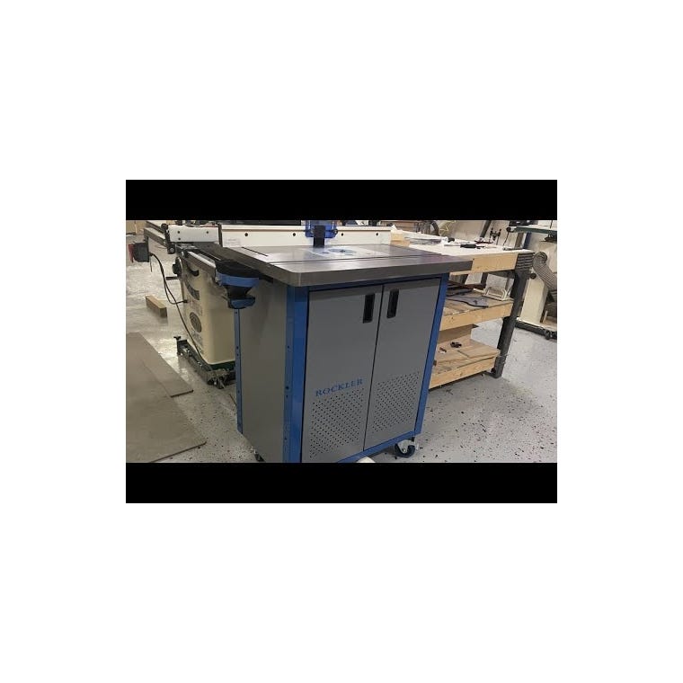 Rockler Cast Iron Router Table Master Kit with Cabinet and Pro Lift - main pic