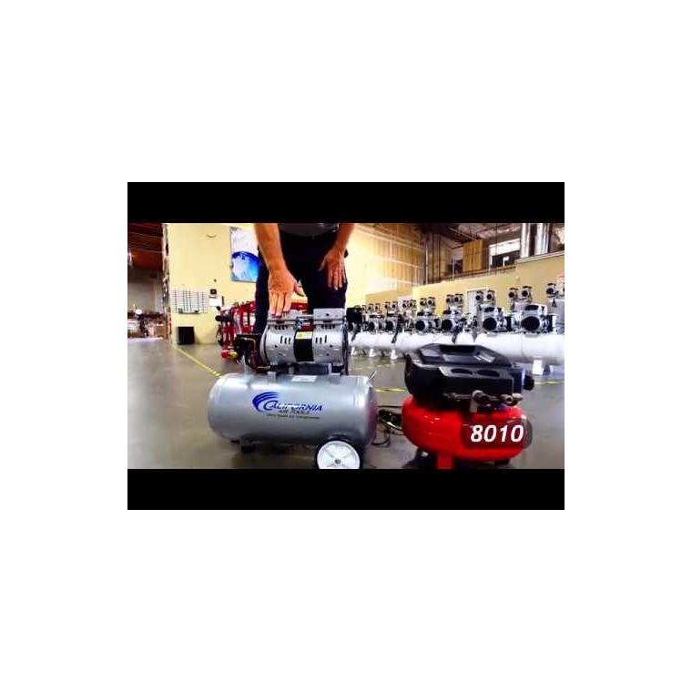 California Air Tools Ultra Quiet Air Compressor 8010, 1HP, 8-Gallon Steel Tank - main pic