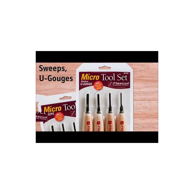 FlexCut&reg; MT400 Shallow U-Gouge Micro Carving Tool Set - main pic