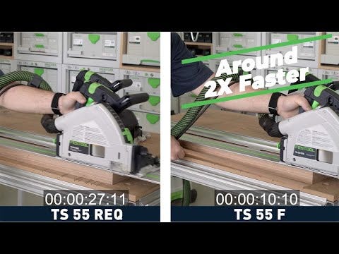 Festool TS 55 FEQ-F-Plus Plunge-Cut Track Saw (576708) - Rockler