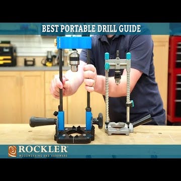 Rockler Guía de taladro con llave de mandril – Accesorios de prensa de  taladro de tamaño completo para tiendas pequeñas – Guía de taladro de  ángulo de