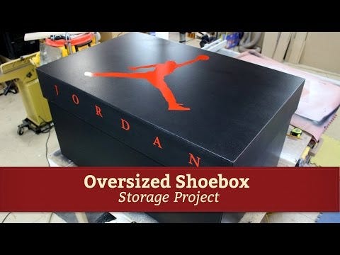 Oversized jordan shoe box storage clearance