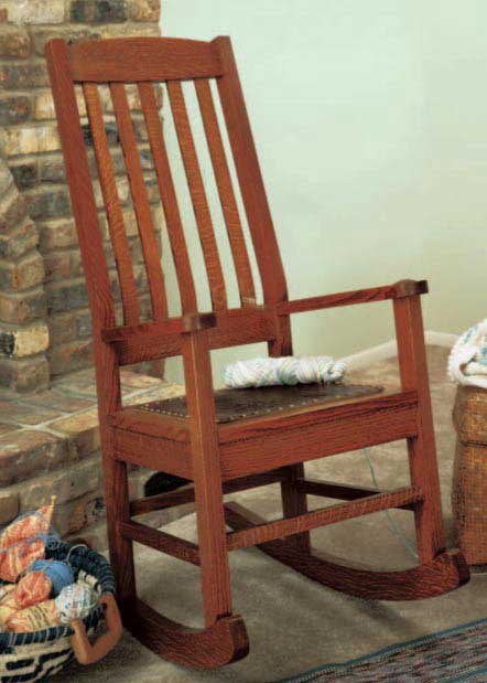 Woodworker s Journal Craftsman Style Rocking Chair Plan Rockler