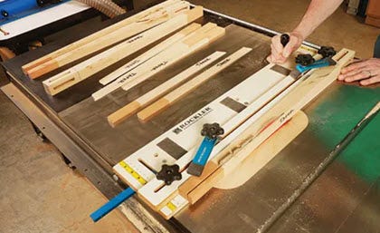 Rockler Small Parts Taper Jig