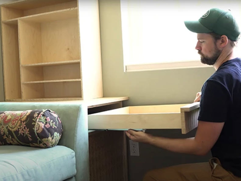 michael alm builds a bookcase