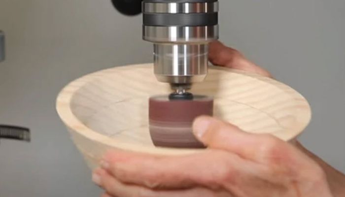 sanding with a drill press