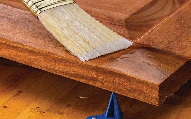 staining wood
