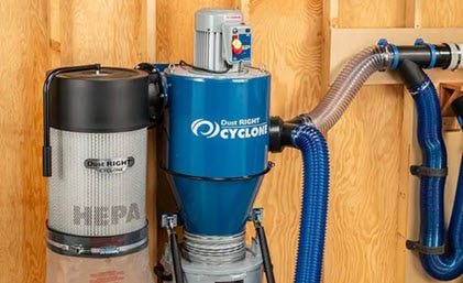 Learn About The Space Saving Wall Mount Cyclone Dust Collector