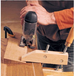 Cutting chair parts on a ramp