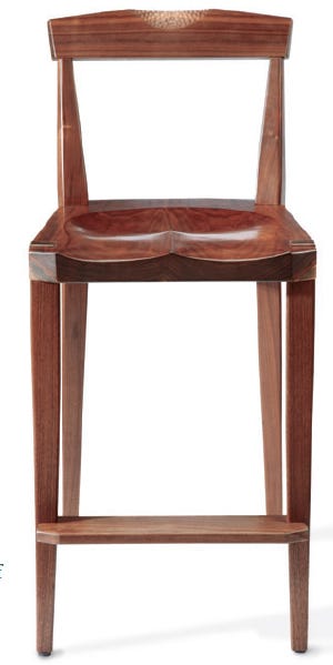 Wiping danish oil finish on tall chair
