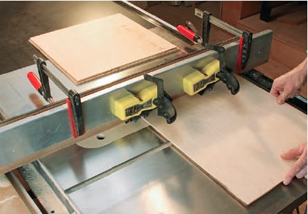 Cutting rabbets in dresser drawer bottoms