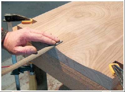 Scraping and sanding contours