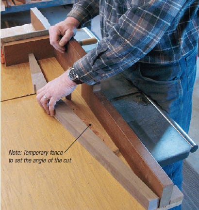 Temporary fence for back leg sawing