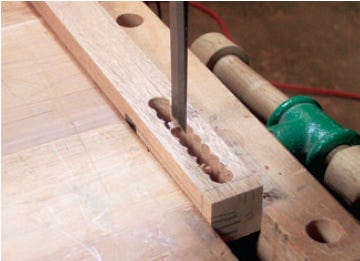 Chopping mortises with a chisel