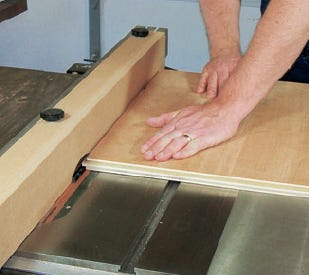 Cutting tongue around edges of table subtop