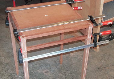 Dry fitting table assembly