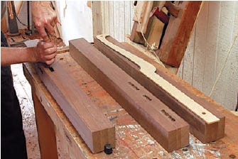 Cutting mortises in the highboy legs